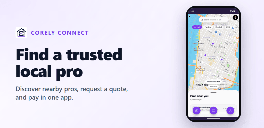 Corely Connect feature graphic